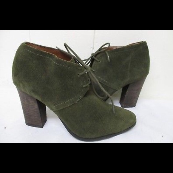 Franco Sarto Shoes - Army Green Franco Sarto Suede Ankle Boots Sz. 8.5